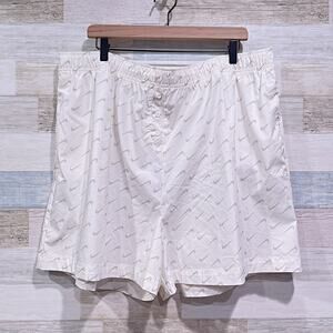 Nike Everyday Modern High-Waisted Woven Logo Shorts Off White Beige Womens XXL